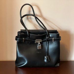 Frederick T Lock Leather Handbag